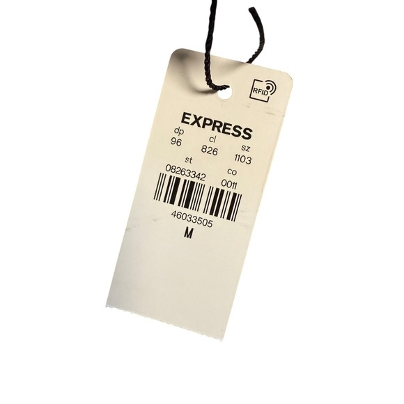 New EXPRESS Printed Mock Neck Padded Shoulder Sweater medium - Picture 8 of 12